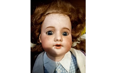 POUPEE TETE DE PORCELAINE SFBJ 60 YEUX DORMEURS 53 CM