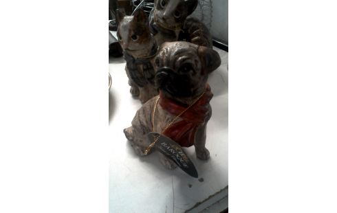 BEELDJES 3 BAROQUE KAT HOND