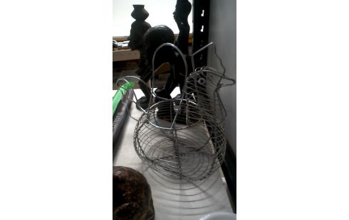 OBJETO DECORACIÓN METAL, , GALLINA