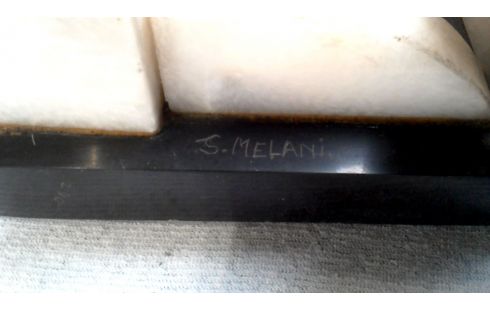 SCHOUWGARNITUUR ART DECO MARMER BRONS