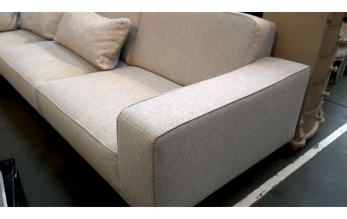 HOEKSALON WIT GRIJS STOF