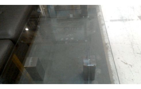 WOHNZIMMERTISCH 1 EIS METALL AUF ROLLEN