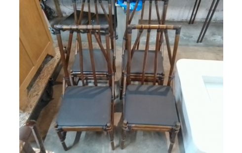 4 CHAISES ROTIN