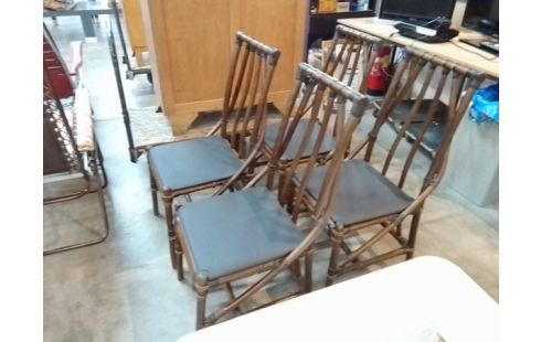 4 CHAISES ROTIN
