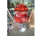 CHAISE DE BAR ASSISE ROUGE