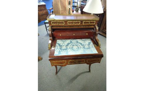 SECRETAIRE CYLINDRE ACAJOU