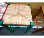 TABOURET Paille vert