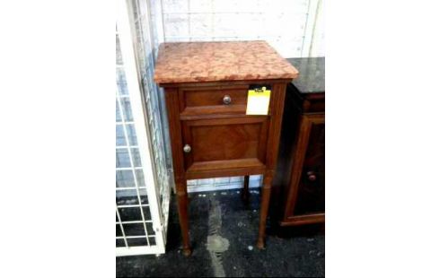 NACHTTISCH MARMORPL. HOLZ EICHE 1-T 1-SCHUBL.