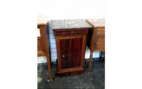 NACHTTISCH MARMORPL. HOLZ EICHE 1-T 1-SCHUBL.