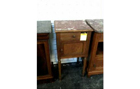 NACHTTISCH MARMORPL. HOLZ EICHE 1-T 1-SCHUBL.