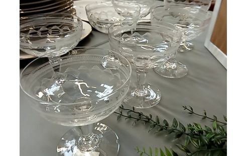 COUPE a champagne cristal le lot