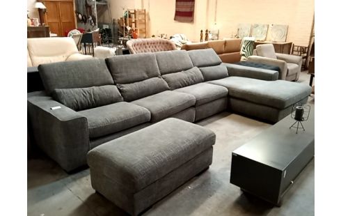 CANAPE D'ANGLE tissu gris Poltronesofa