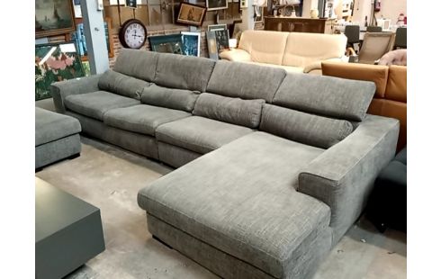CANAPE D'ANGLE tissu gris Poltronesofa
