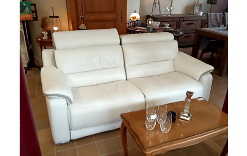 SALON cuir bicolor 3+2