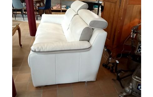 SALON cuir bicolor 3+2