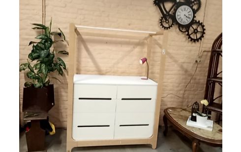 MEUBLE dressing laqué blanc RAFA