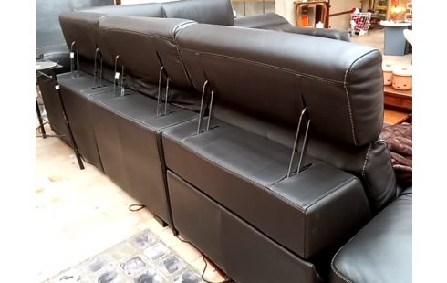 CANAPE D'ANGLE cuir 2 relax electrique TOP