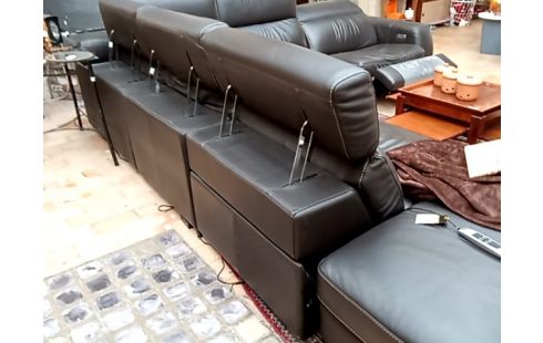 CANAPE D'ANGLE cuir 2 relax electrique TOP