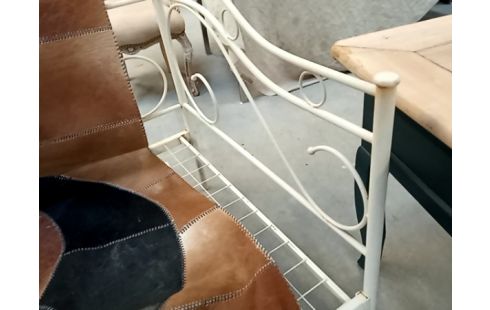 LIT/canape metal blanc