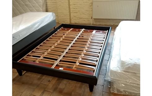 LIT 160/200 cadre gris+sommiers
