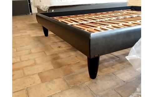 LIT 160/200 cadre gris+sommiers