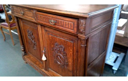 SCHRANK EICHE, , BUCH 2 TÜREN / 2 SCHUBLADEN