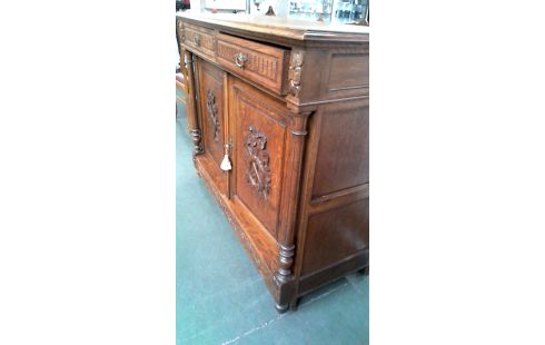 SCHRANK EICHE, , BUCH 2 TÜREN / 2 SCHUBLADEN