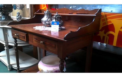 TABLE CONSOLE PIN ANTIQUE 2 TIROIRS