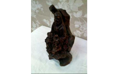 HOLZFIGUR DUNKEL MADONNA+KIND