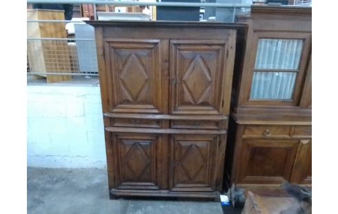 BAHUT 2 CORPS BOIS MASSIF ANCIEN