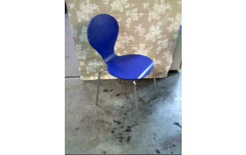 STUHL METALL HOLZ FARBE GRÜN ODER BLAU