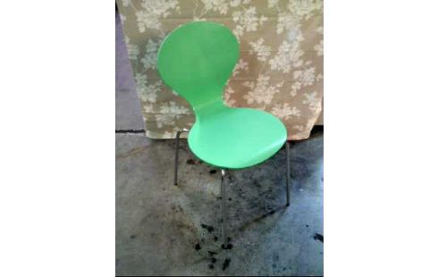 STUHL METALL HOLZ FARBE GRÜN ODER BLAU