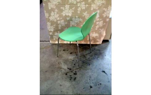 STUHL METALL HOLZ FARBE GRÜN ODER BLAU