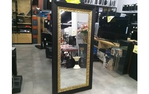 MIROIR BOIS ET MOTIF DORE 88 X 180 CM