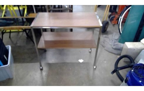 TROLLEY VINTAGE IN  HOUT EN METAAL PPST.