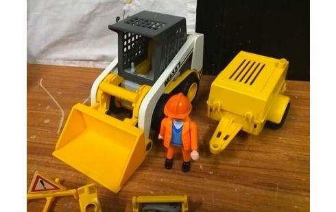 PLAYMOBIL TRACTOPELLE ET COMPRESSEUR