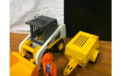 PLAYMOBIL TRACTOPELLE ET COMPRESSEUR