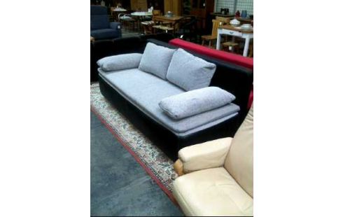 SCHLAFSOFA LEDEROP. <JOCKENHÖFER> GRAU