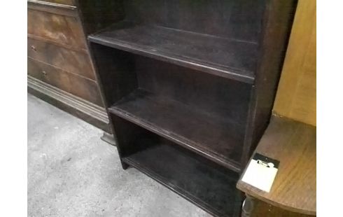 ETAGERE BOIS FONCE AVEC VITRES COULLISSANTES