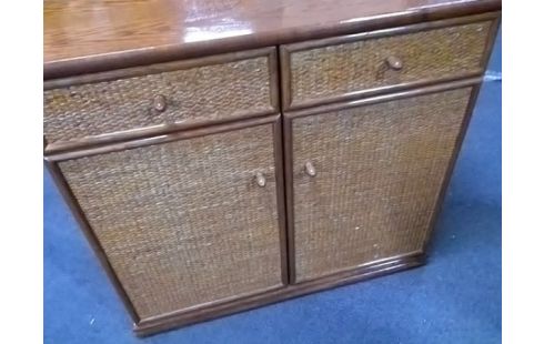 MEUBLE BAS 2P 2T ROTIN