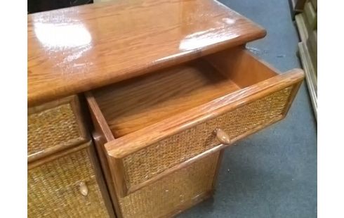 MEUBLE BAS 2P 2T ROTIN