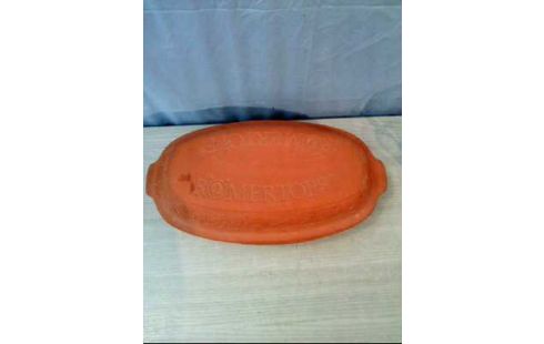 RÖMERTOPF BROTTOPF VERZIERT TON OVAL