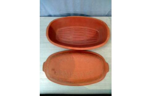 RÖMERTOPF BROTTOPF VERZIERT TON OVAL