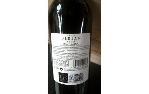 FLES WIJN 2016. CHATEAU BIBIAN