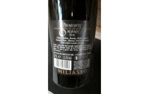 FLES WIJN 2016. 8 VITES MILIASSO