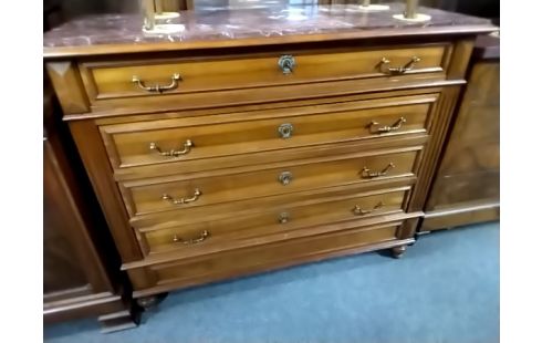 COMMODE Marbre ancienne avec miroir