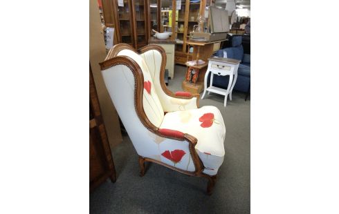 FAUTEUIL STYLE LOUIS XV TISSU STYLE KENZO