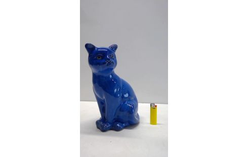 STATUE, , KATZE BLAU