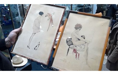 DESSIN ART DECO LOT DE