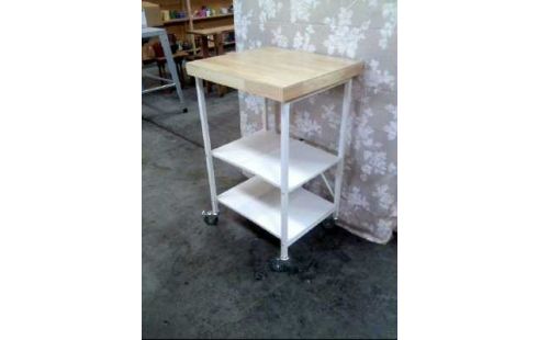 SERVIERWAGEN A.R. HOLZ METALL WEIß 3-E KLAPPB.